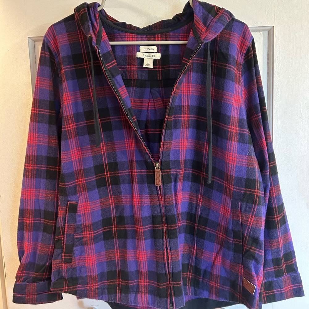 LL Bean Zip Up Flannel